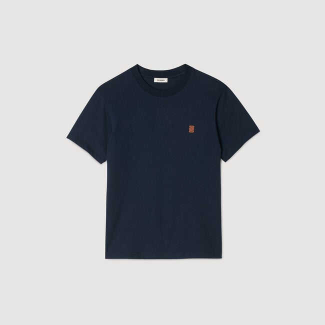 Leather logo T-shirt