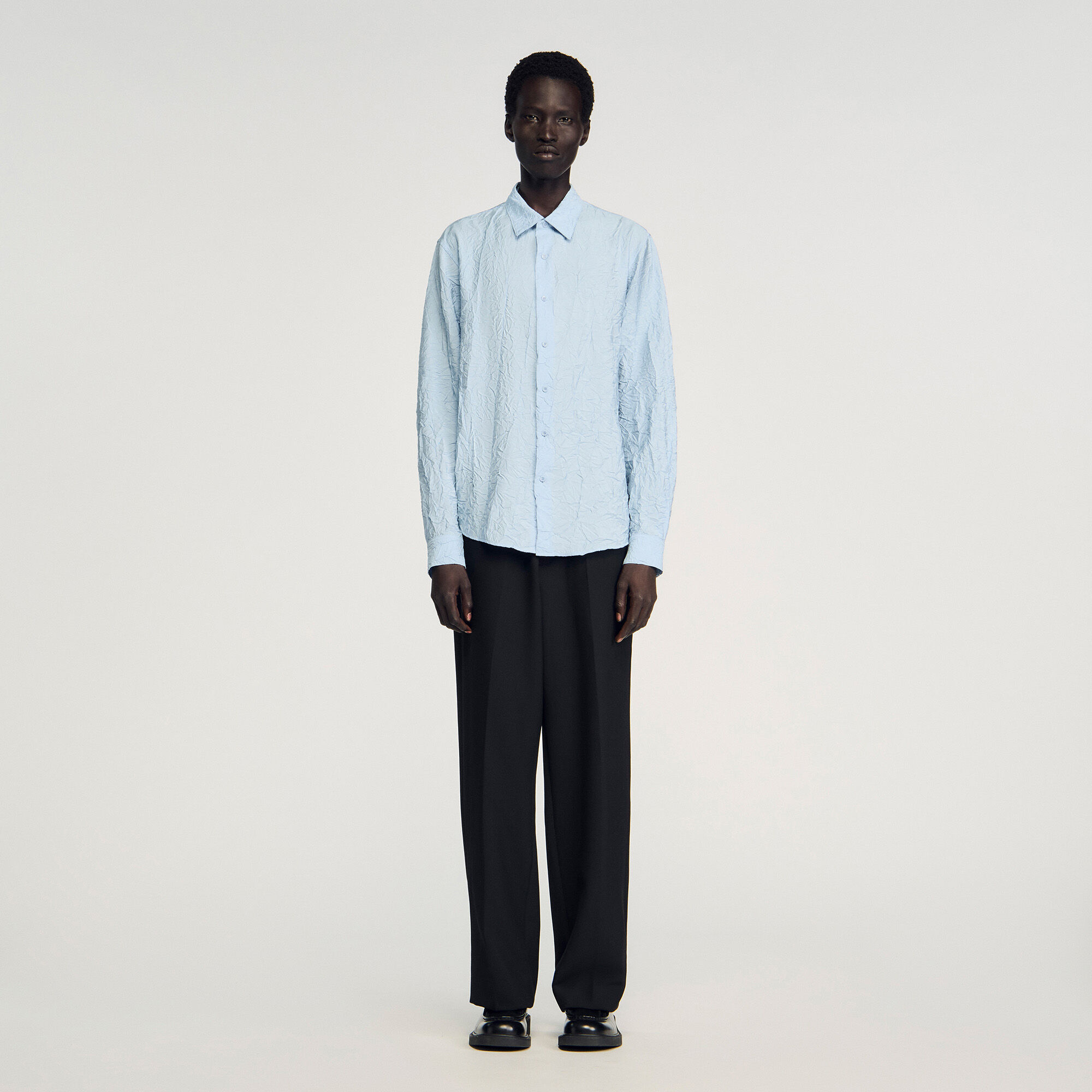 Crinkled effect shirt