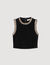 Jewellery-neck knit top