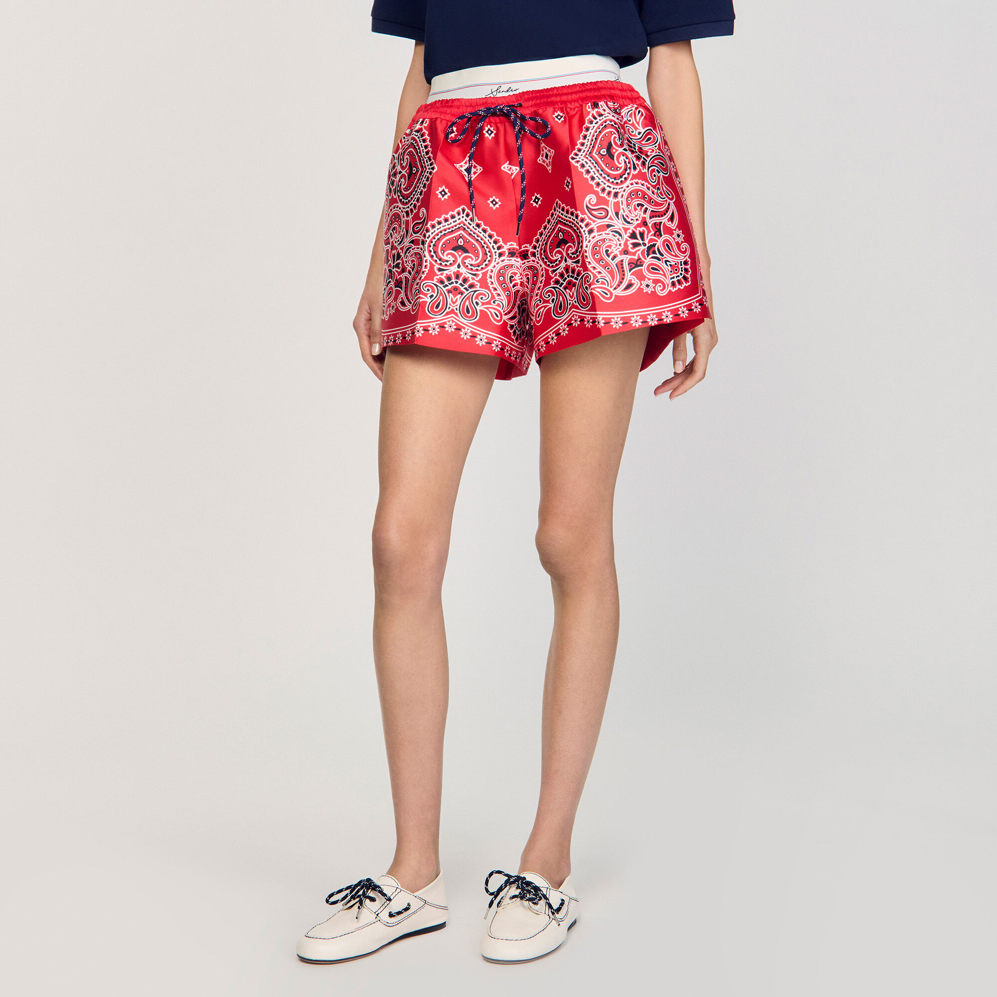 Bandana print shorts
