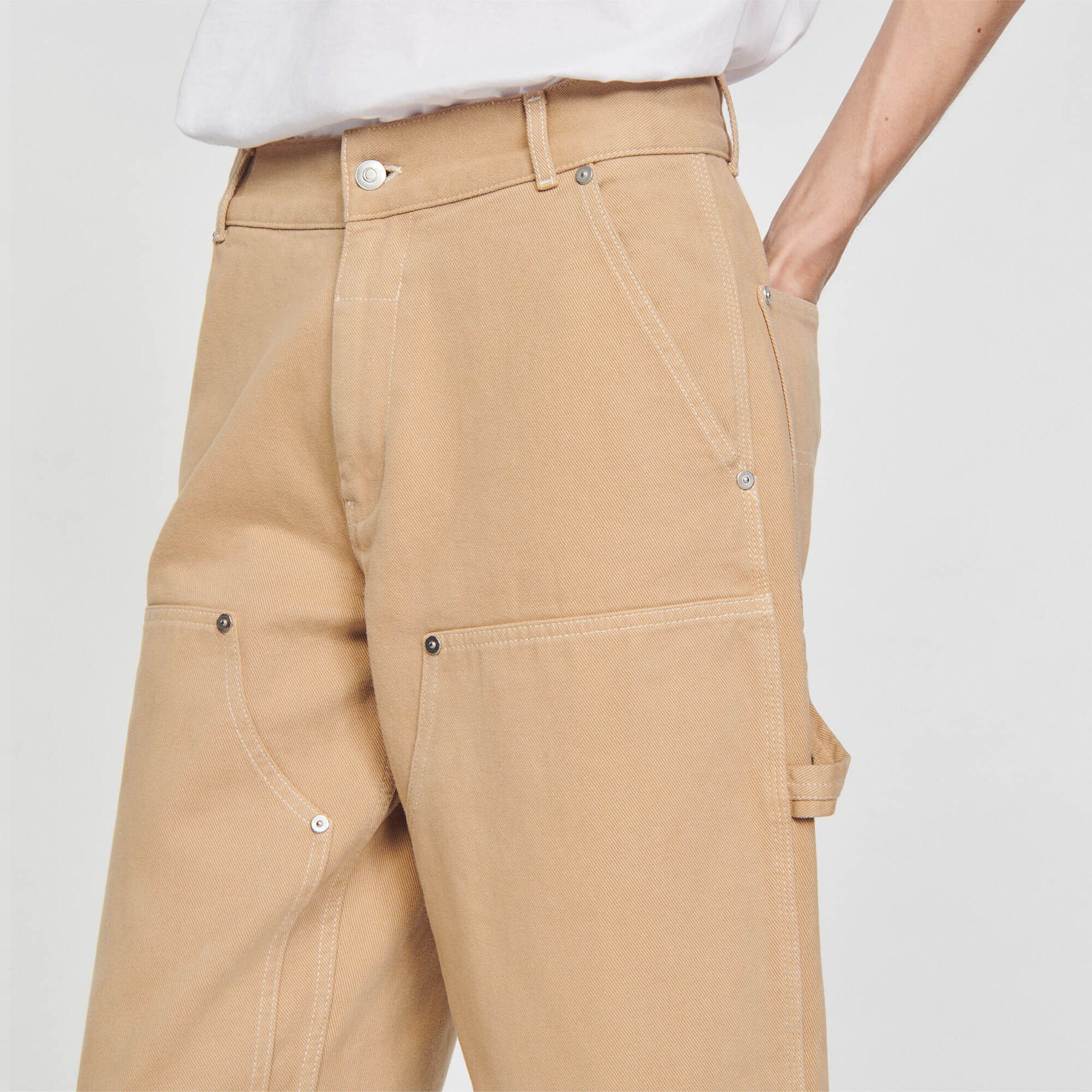 Cotton canvas carpenter trousers