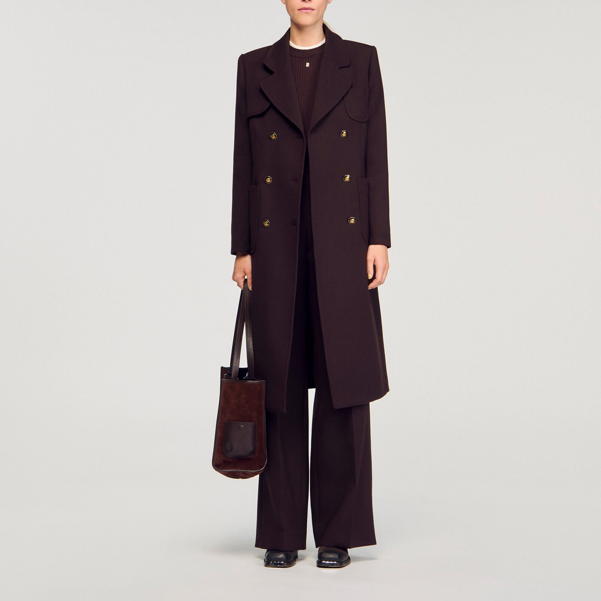 Long double-breasted coat - Women | Sandro