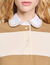 Striped polo-neck T-shirt