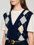 Argyle layered effect jumper