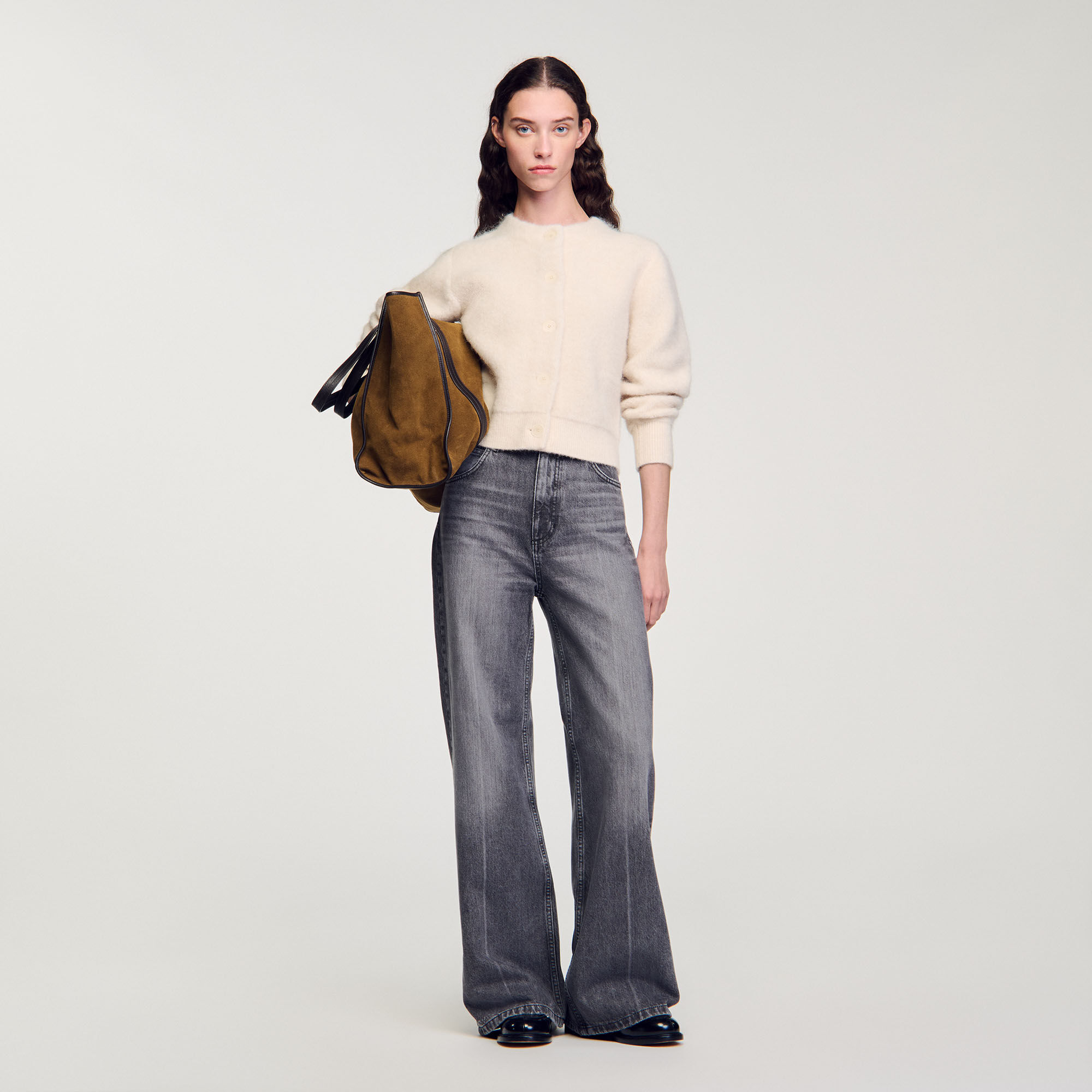 Sandro quilted effect cardigan clearance