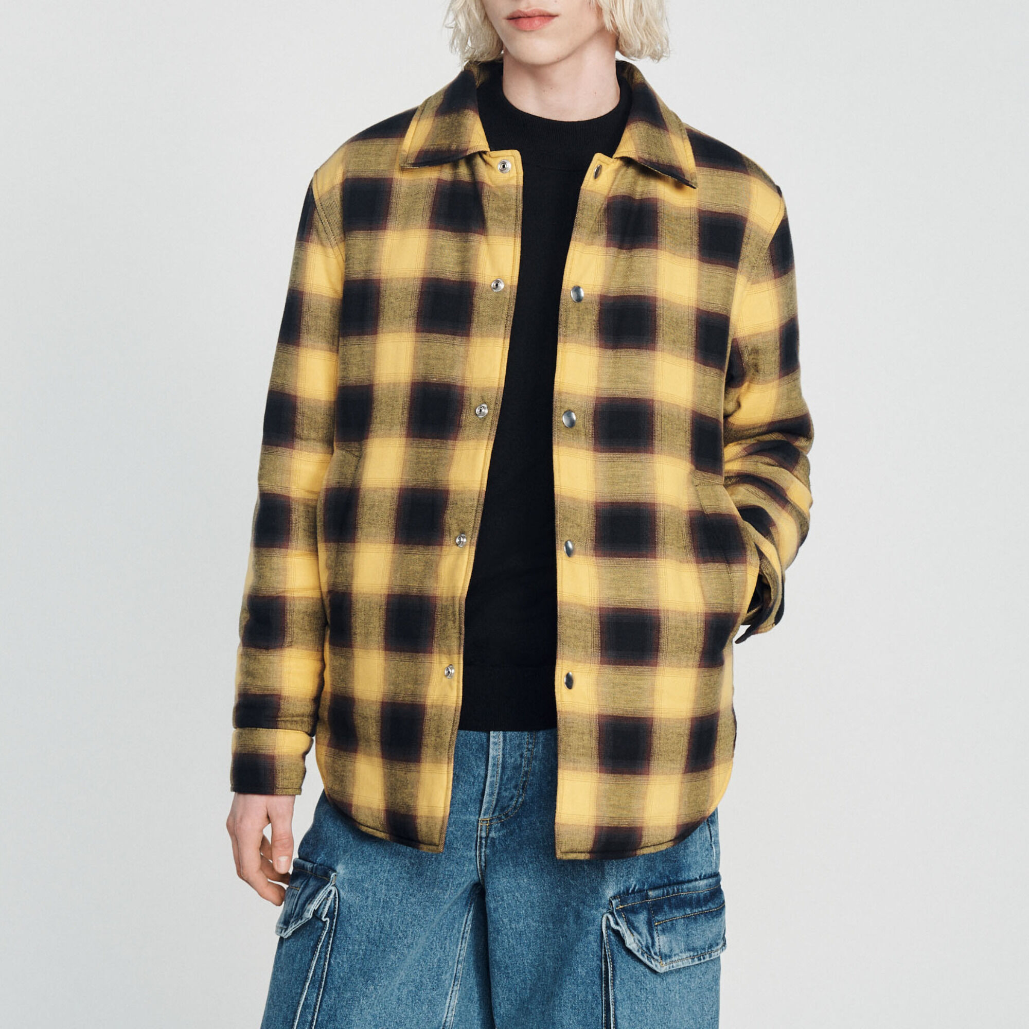 Quilted checked jacket