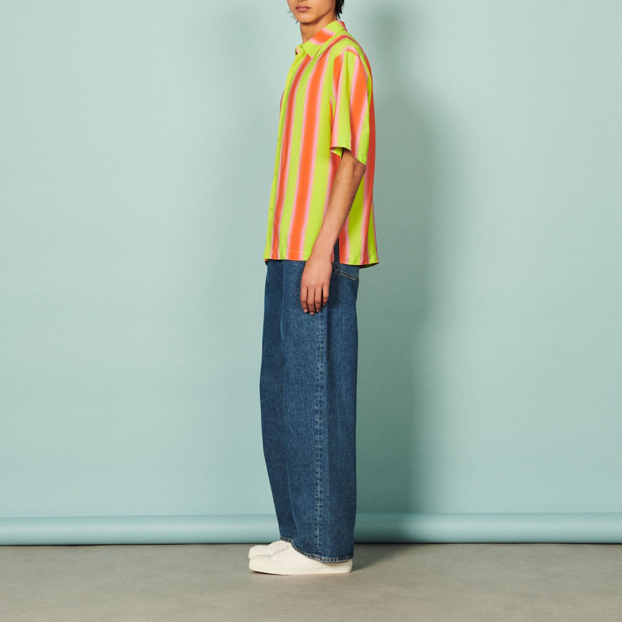 Striped flowing shirt