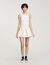 Short box-pleated skirt