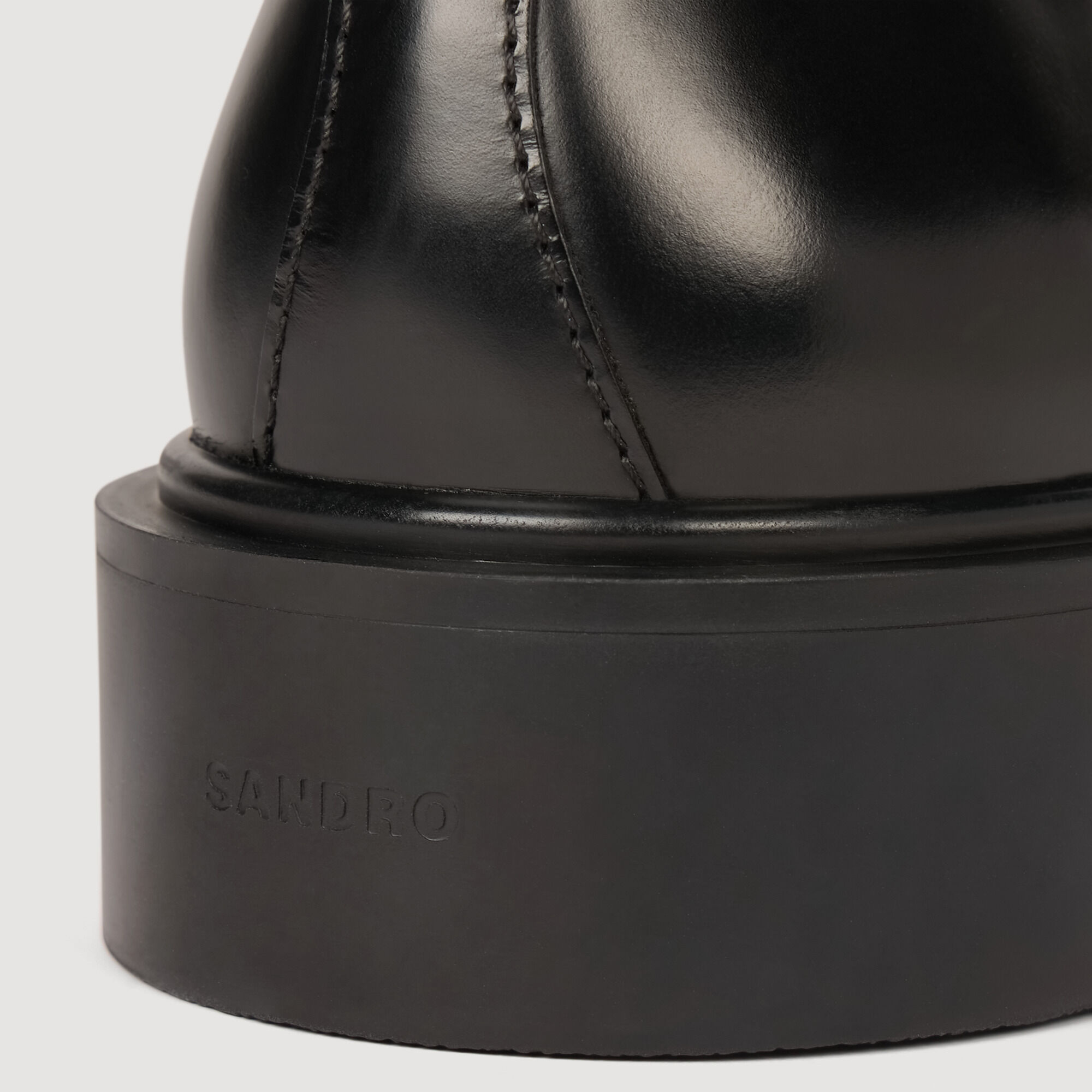 Patent leather derbies