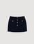 Double-faced short wool skirt