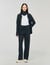Knit rhinestone-covered trousers