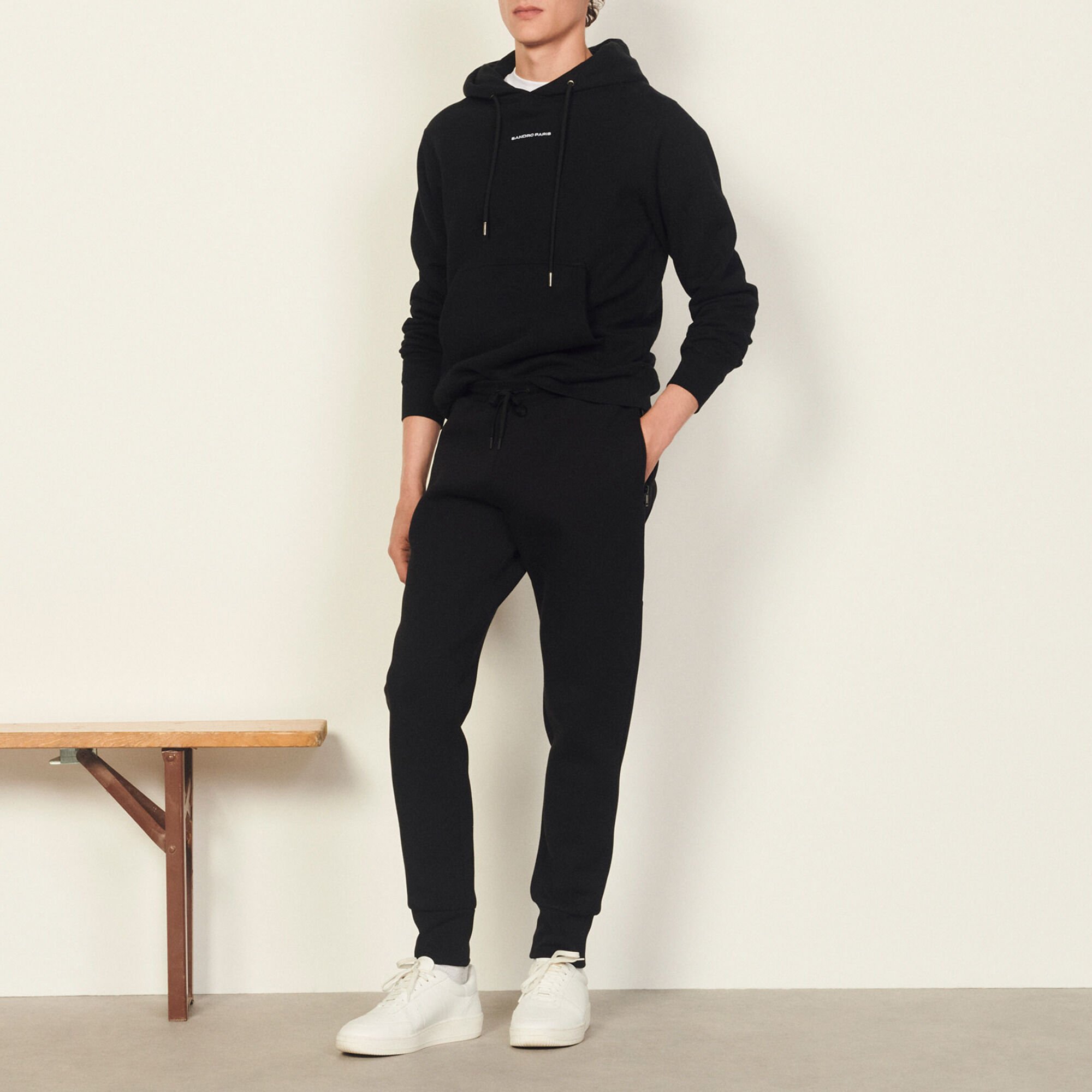Technical fabric jogging bottoms