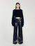 Cropped cashmere and wool jumper
