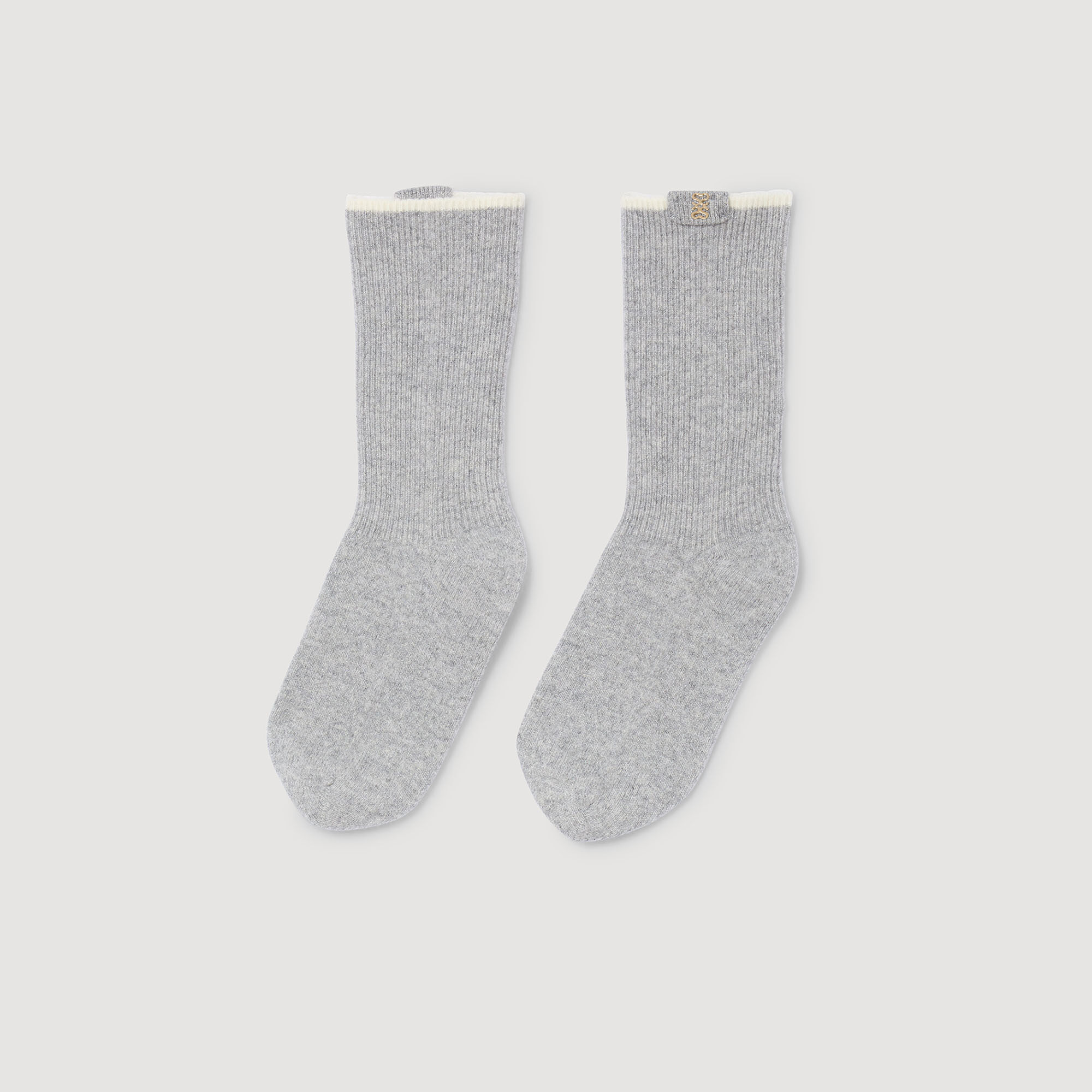Two-tone knee-high socks