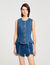 Rhinestone denim top