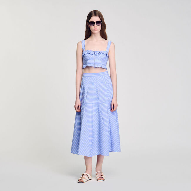 Long striped skirt