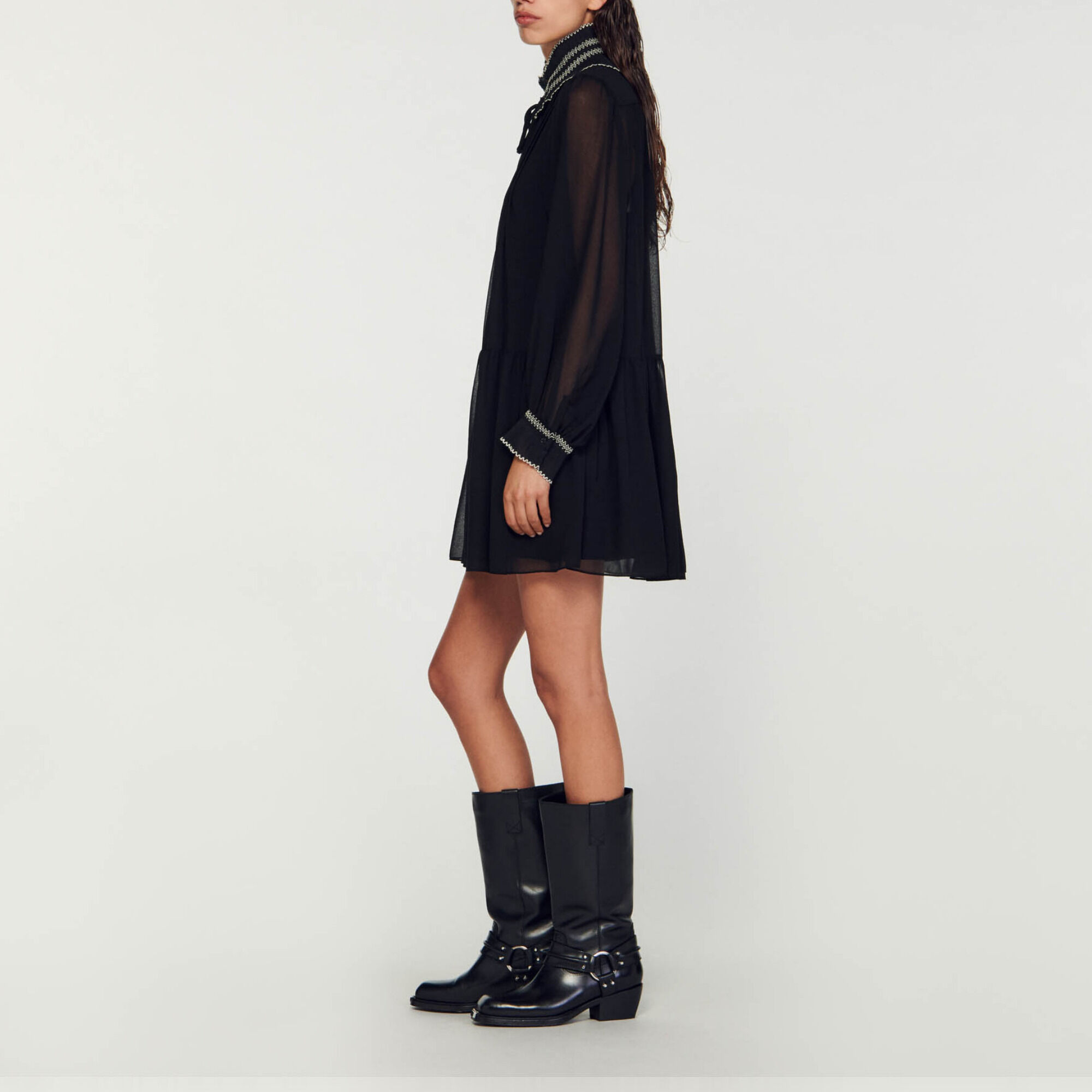 Billowy chiffon dress