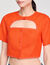 Crop top with cutaway design