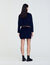 Double-faced short wool skirt