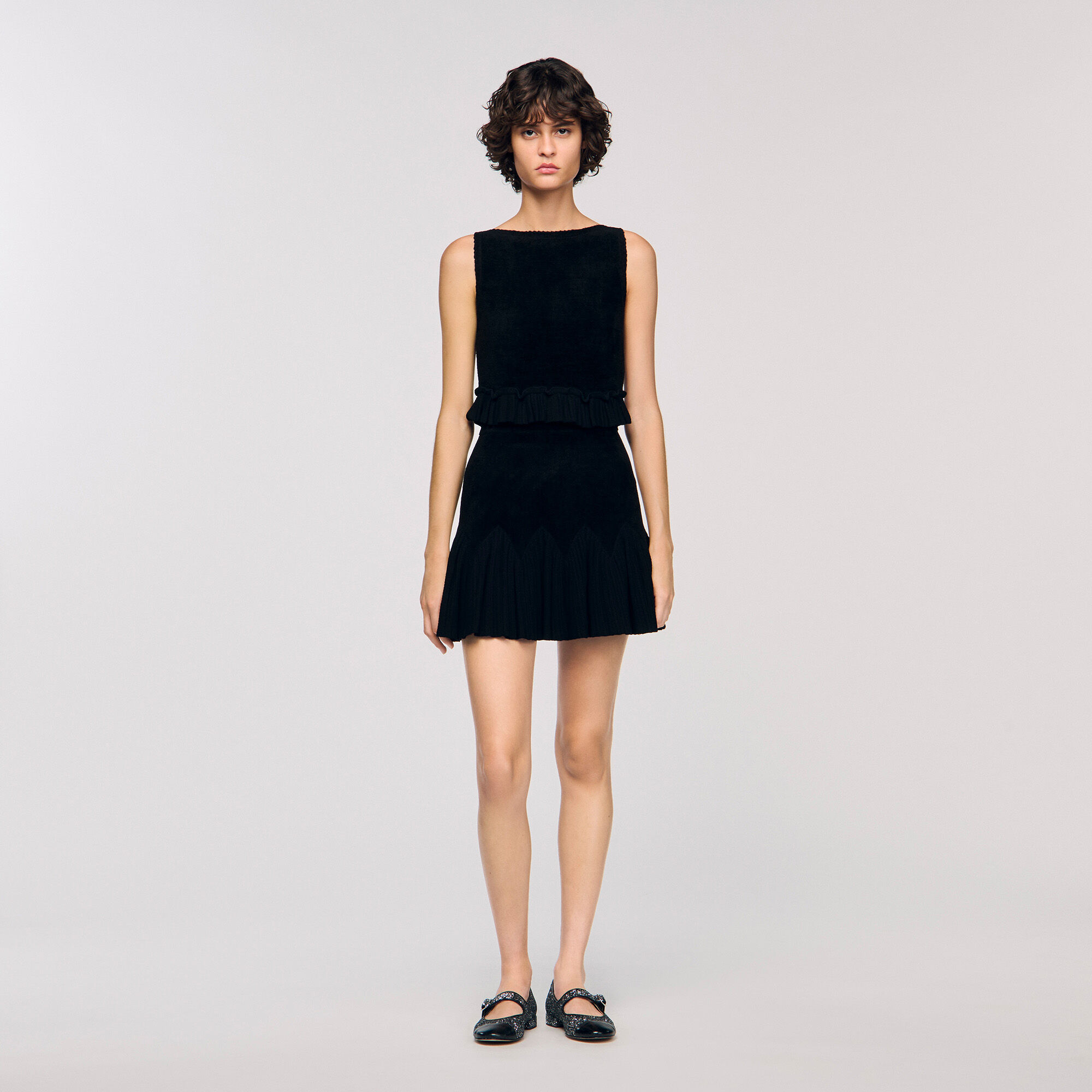 Short two-tone skirt