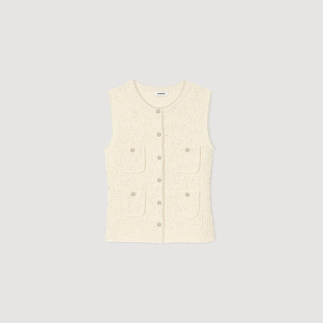 Decorative tweed waistcoat