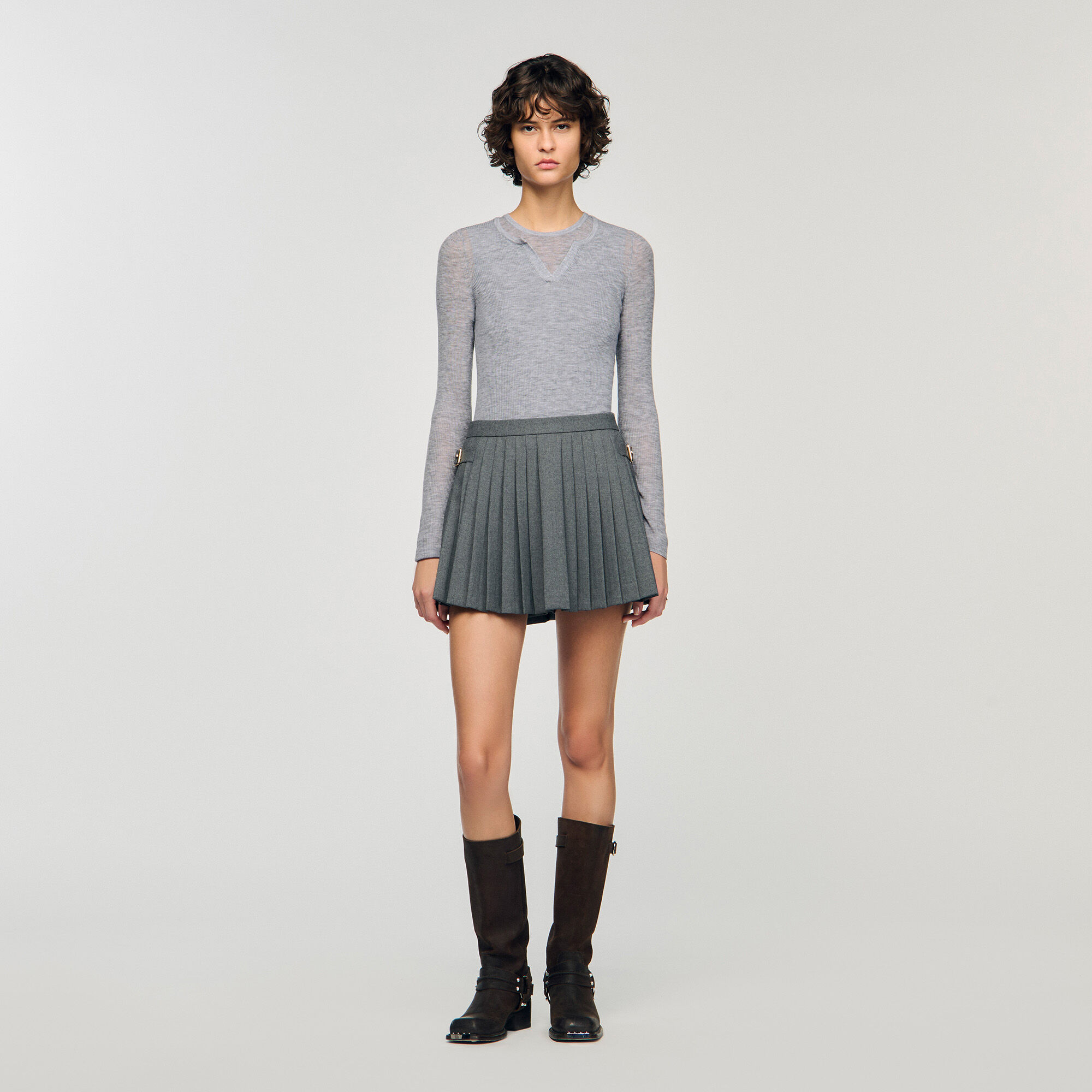 Pleated skort
