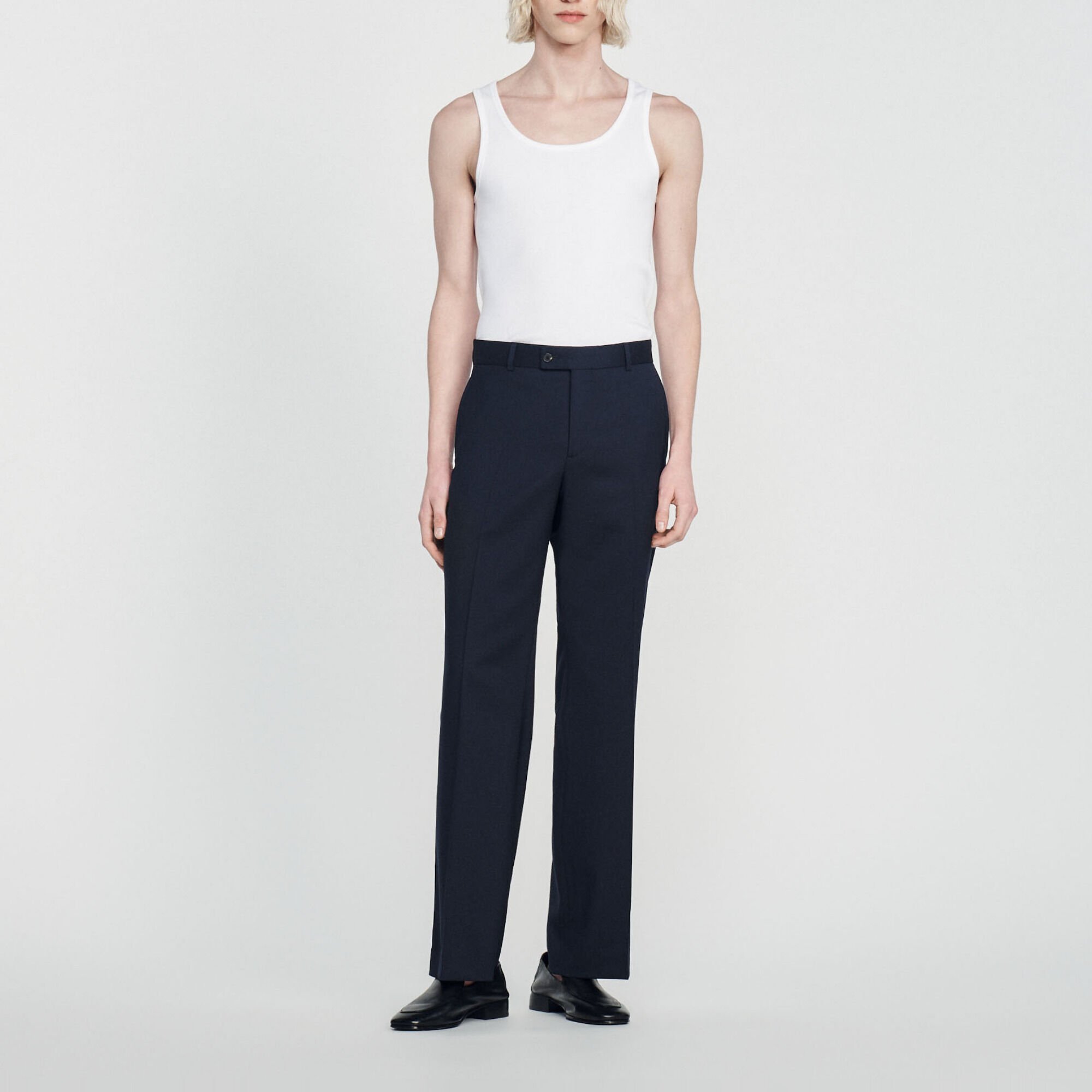 Wool suit trousers