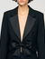 Short satin bow jacket