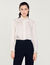 Silk shirt with gathered collar