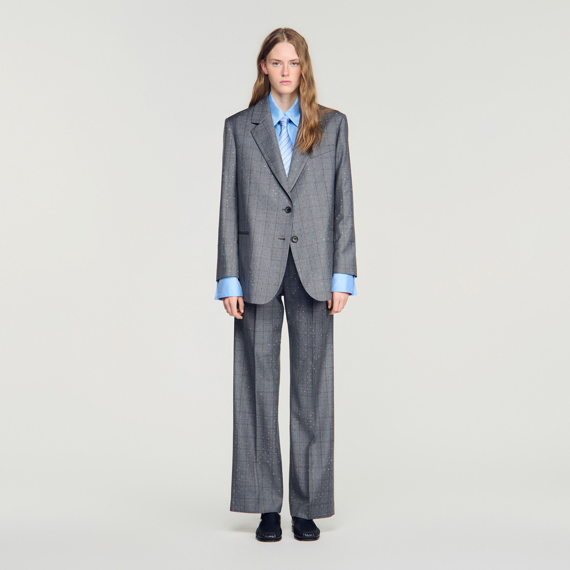 Checked wool jacket