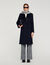 Long coat with satin lapels