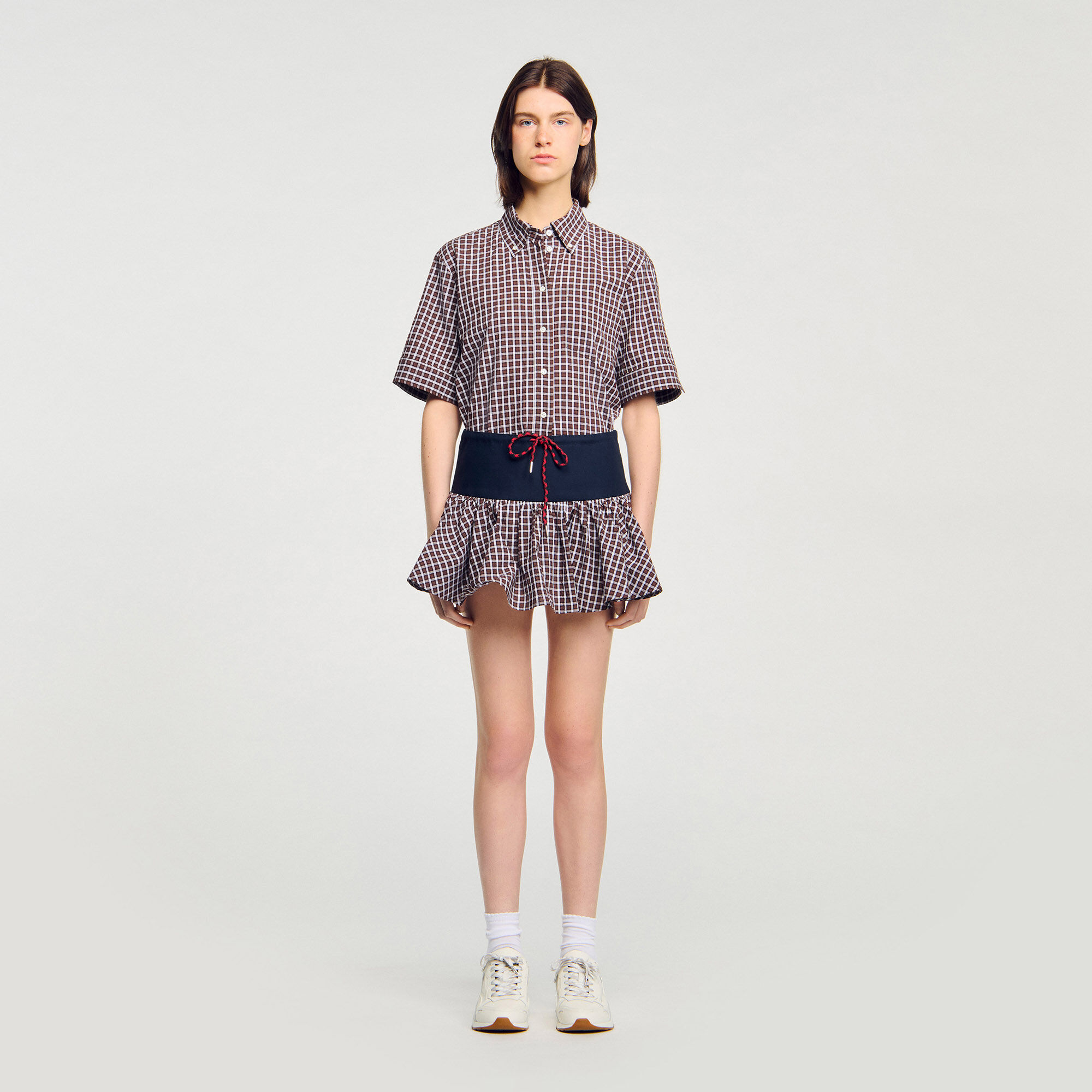 Checked skort