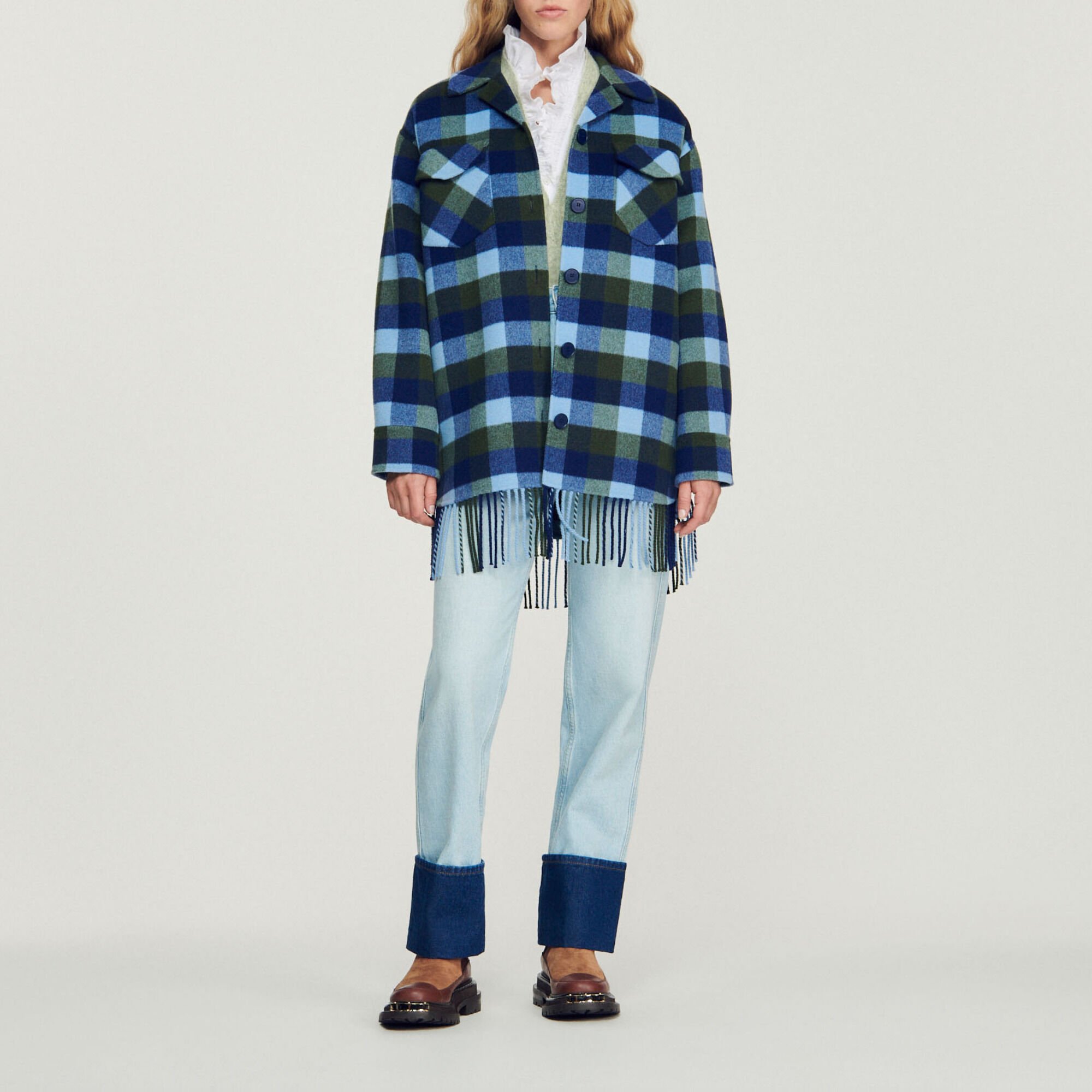 Checked coat