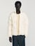 Hooded puffer with high collar