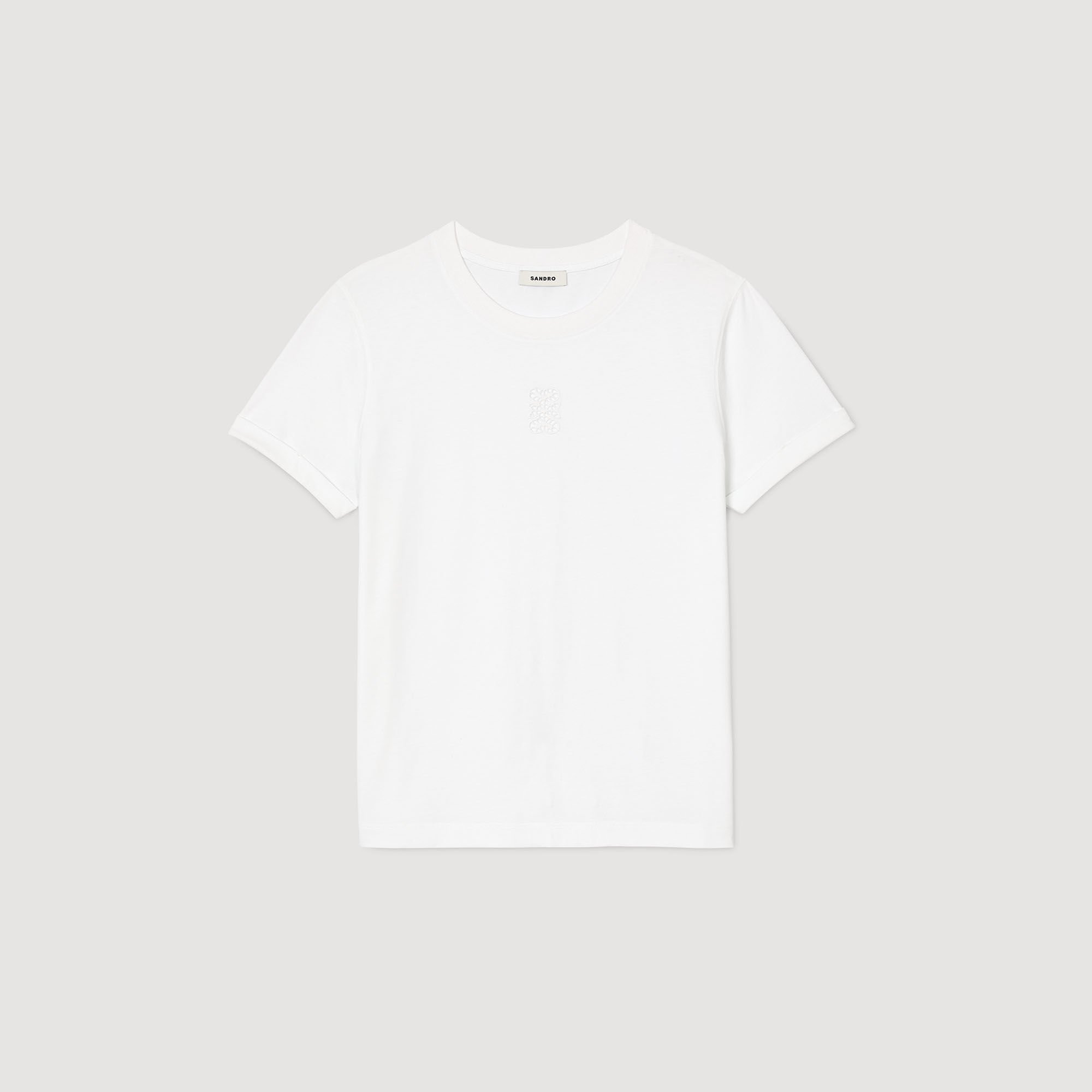 Cotton T-shirt with embroidery