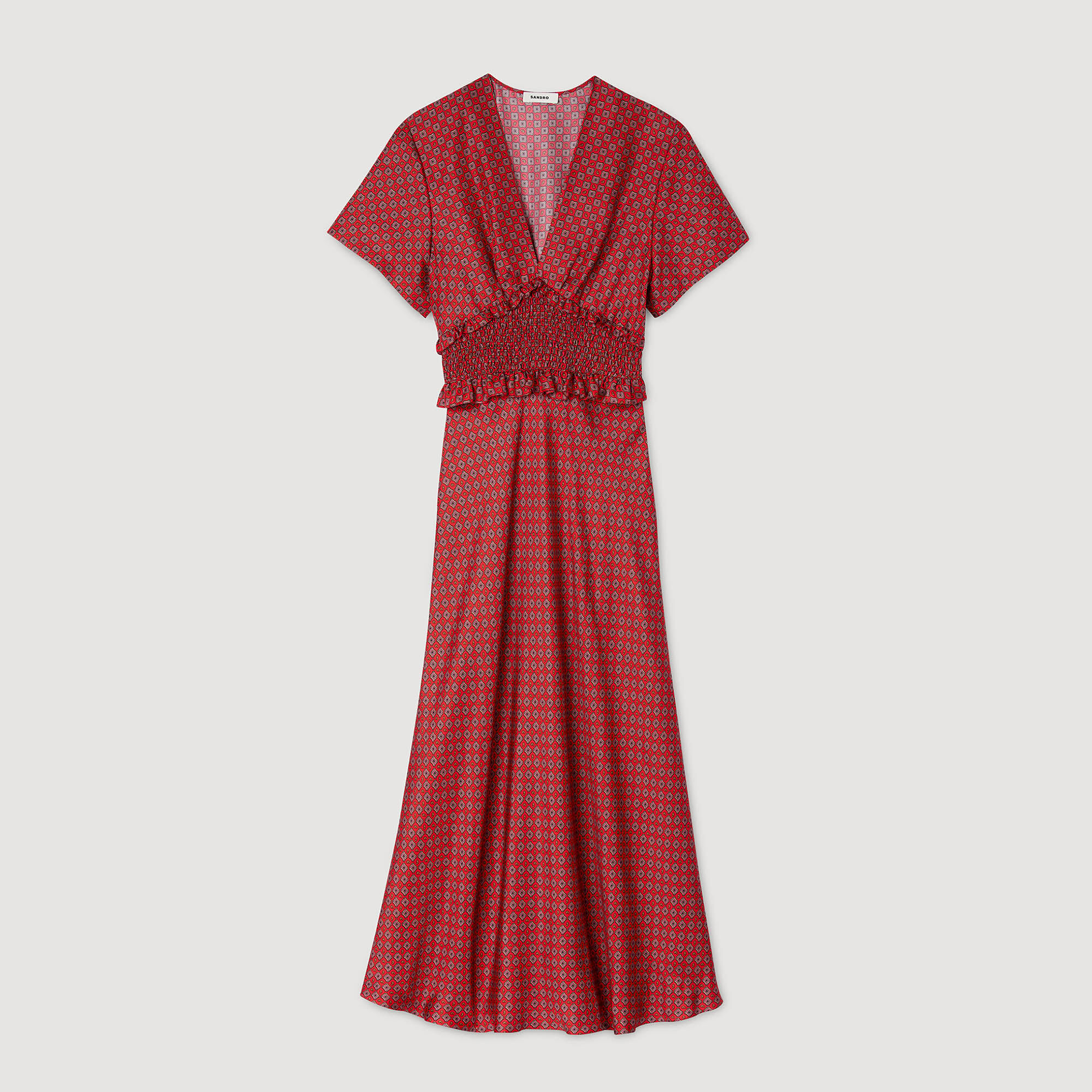Scarf print maxi dress