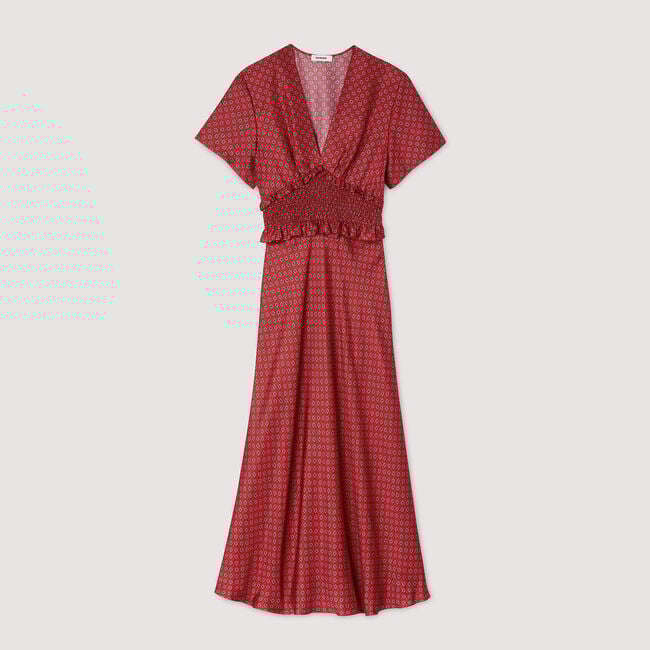 Scarf print maxi dress