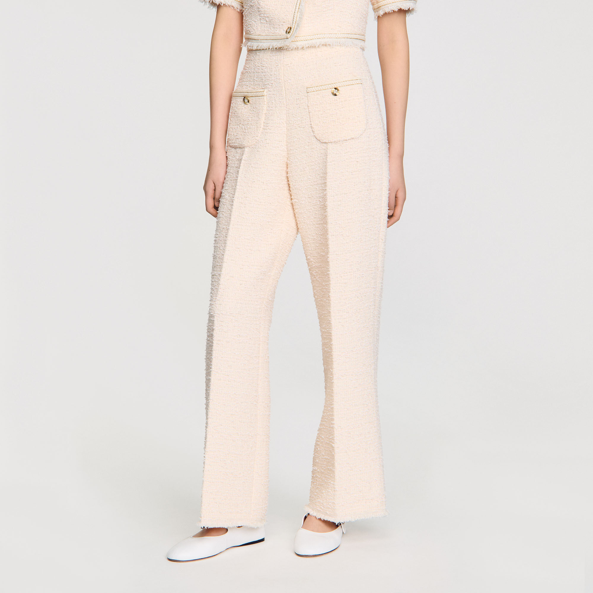 Decorative tweed trousers