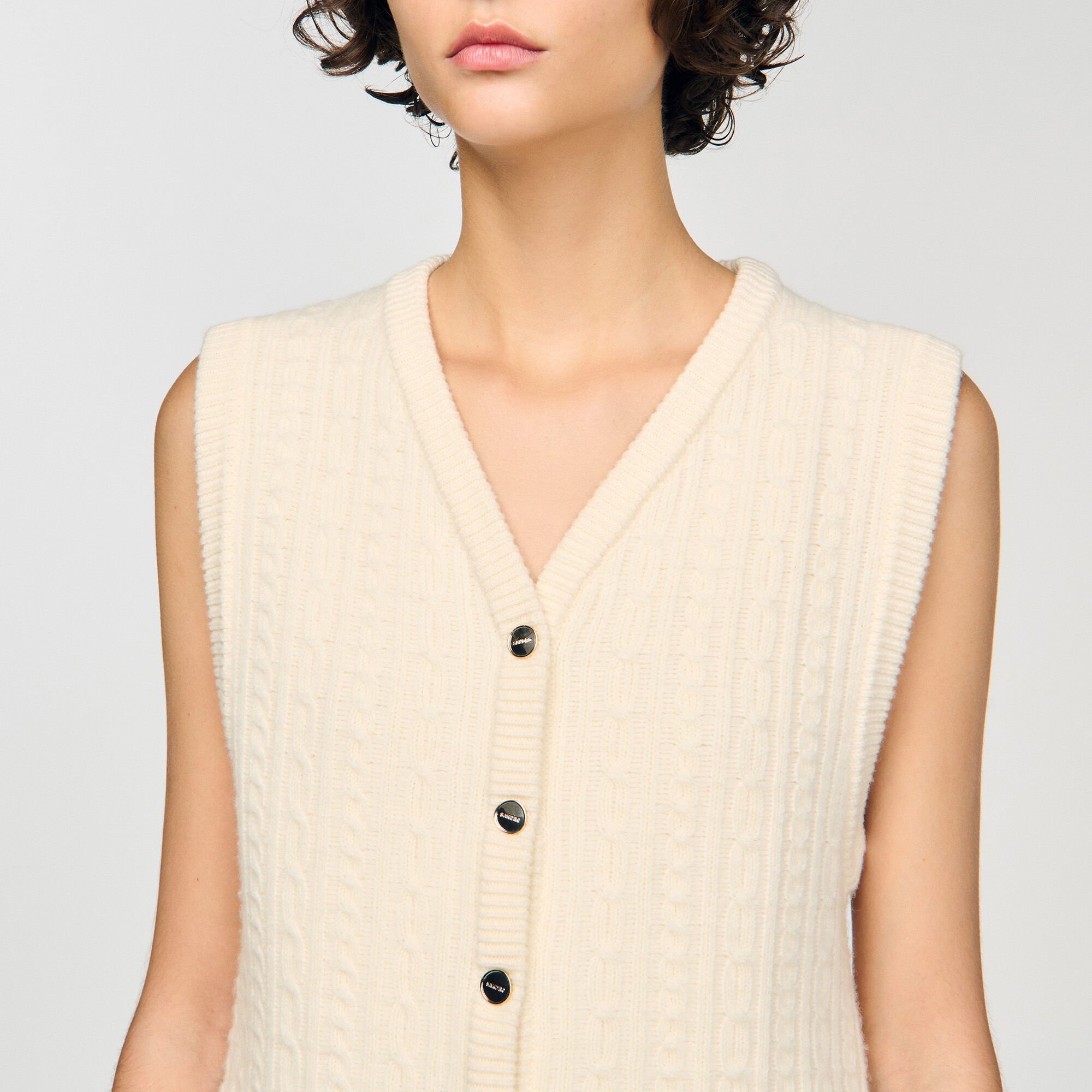Cable knit jacket
