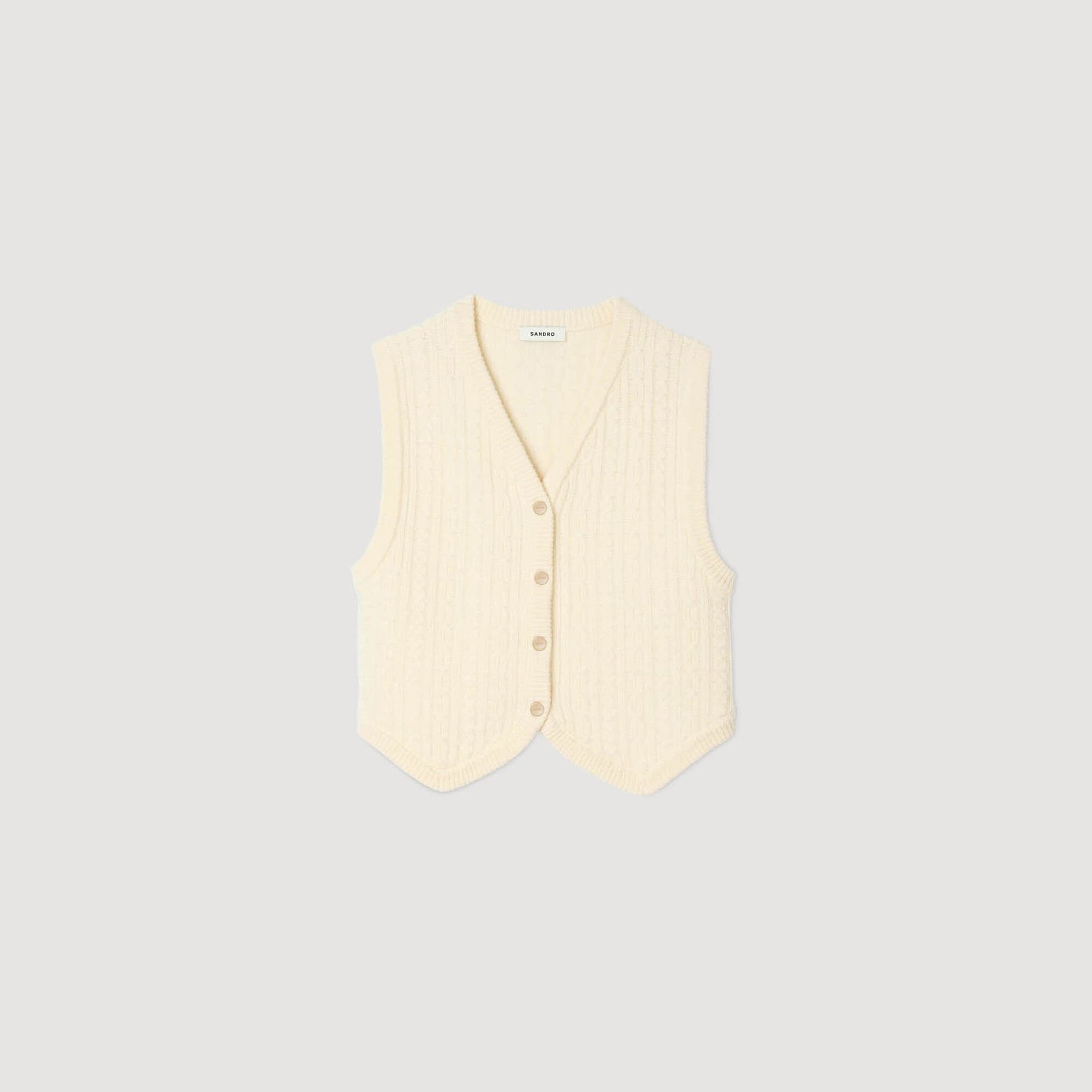 Cable knit jacket