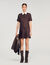 Printed satin-effect short dress