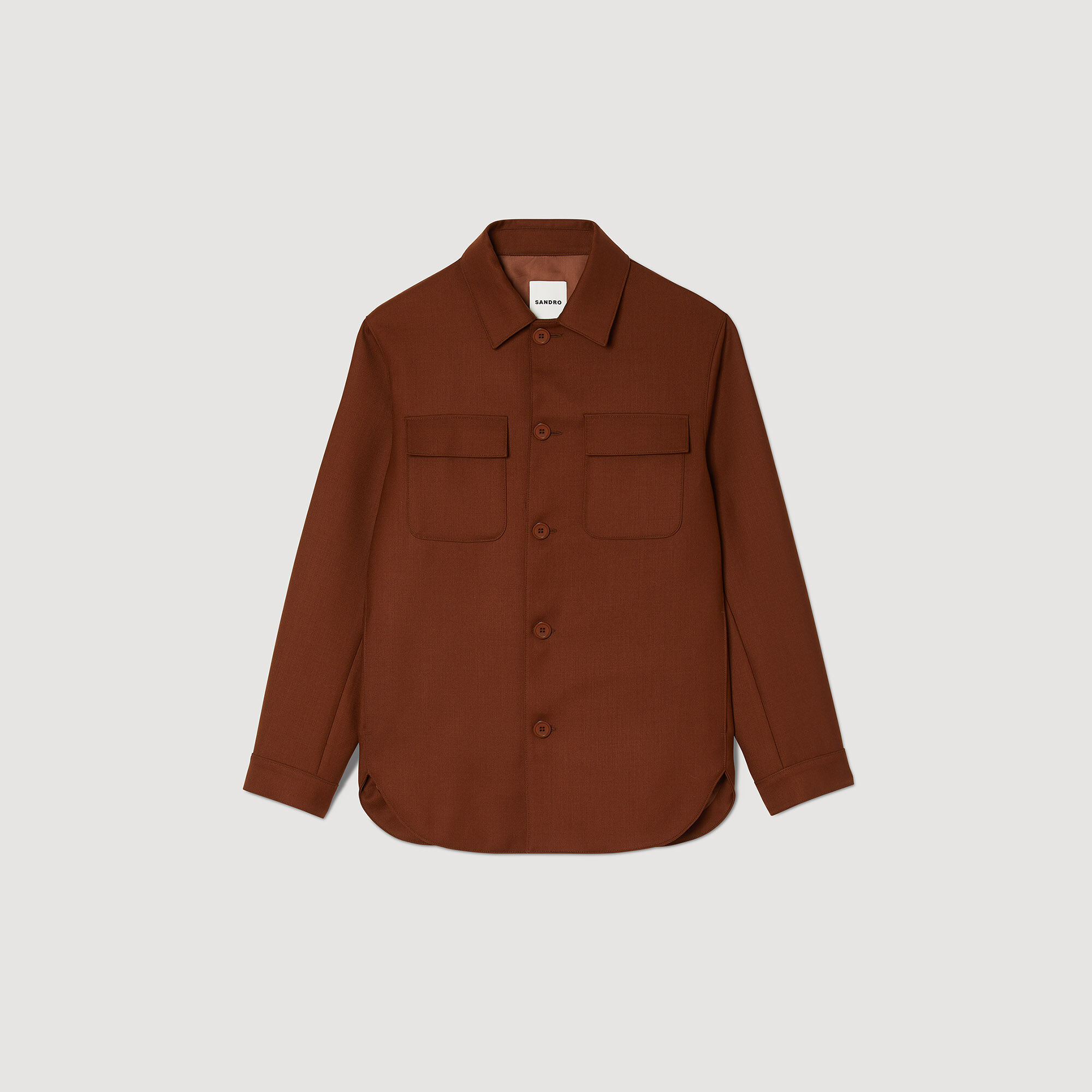 Wool blend overshirt