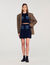 Short knit and denim skirt