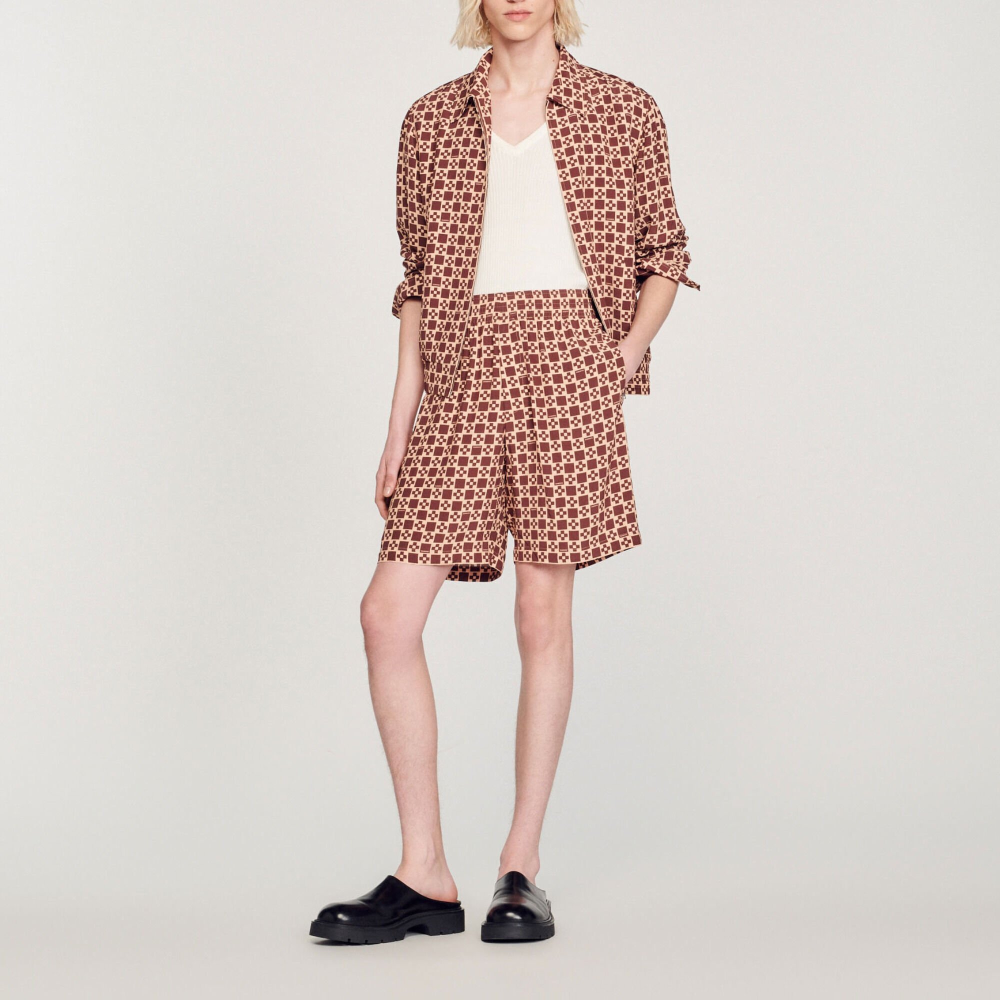 Square Cross printed shorts