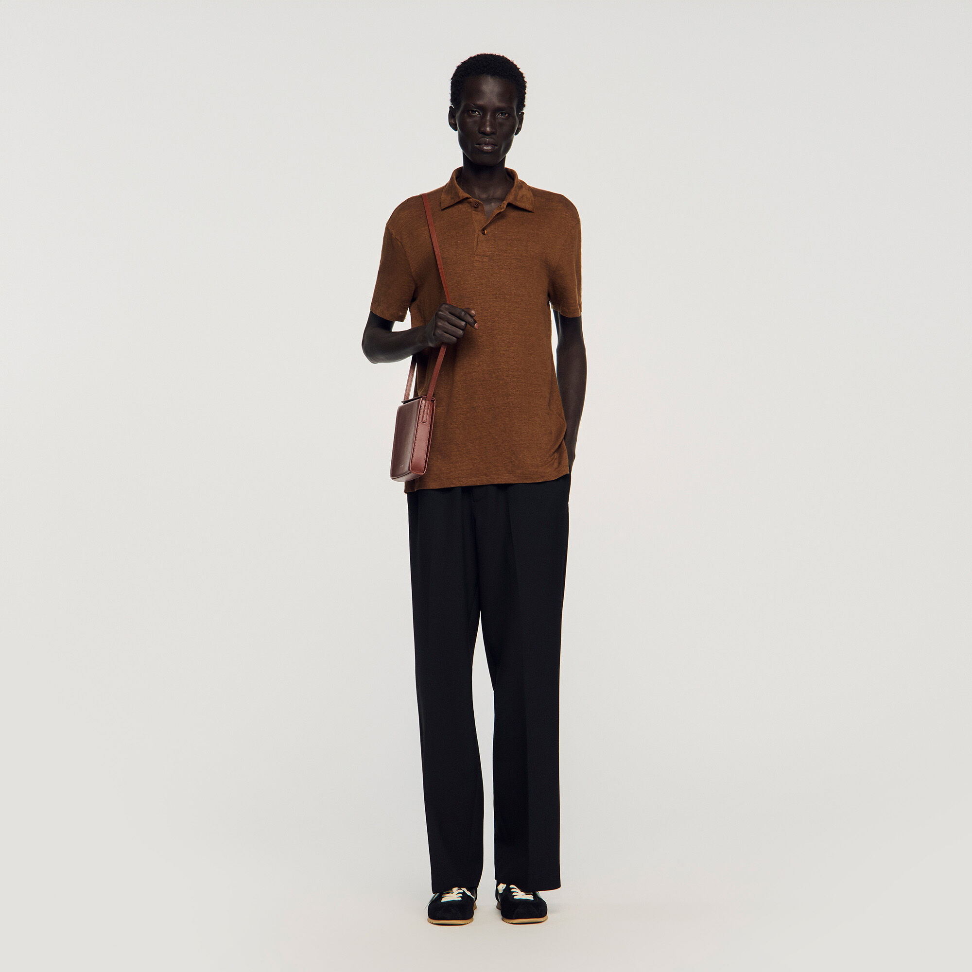 Linen polo shirt