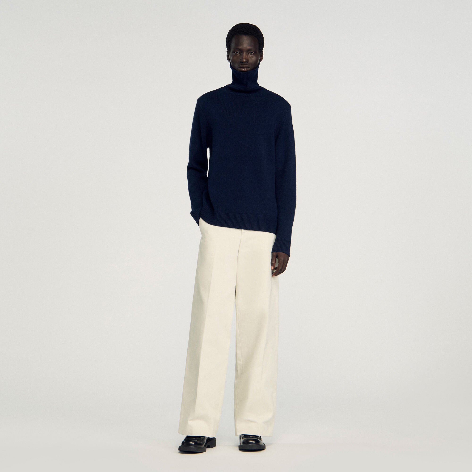 Wool and cashmere turtleneck jumper