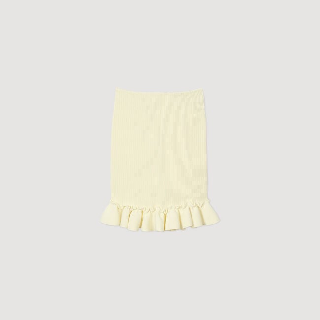 Knitted skirt with ruffle