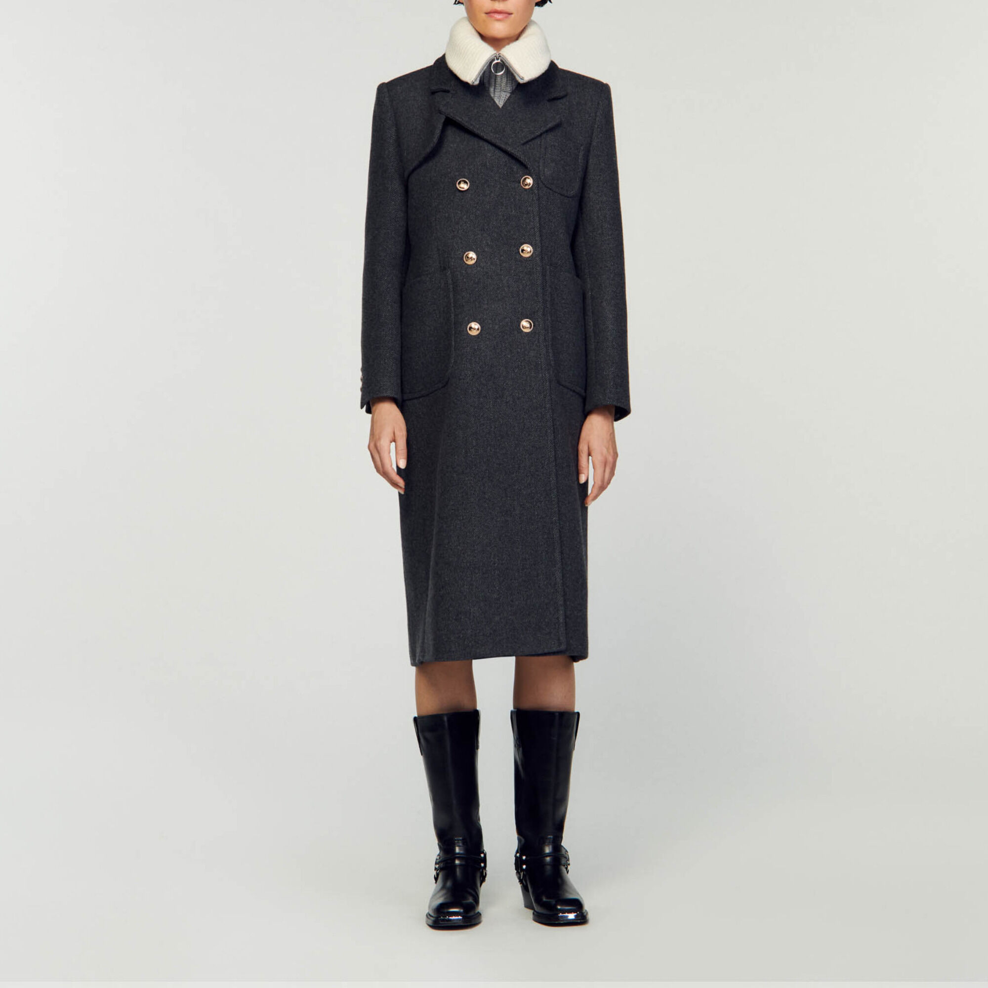 Wool coats for women Sandro Paris