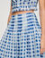 Long gingham linen skirt