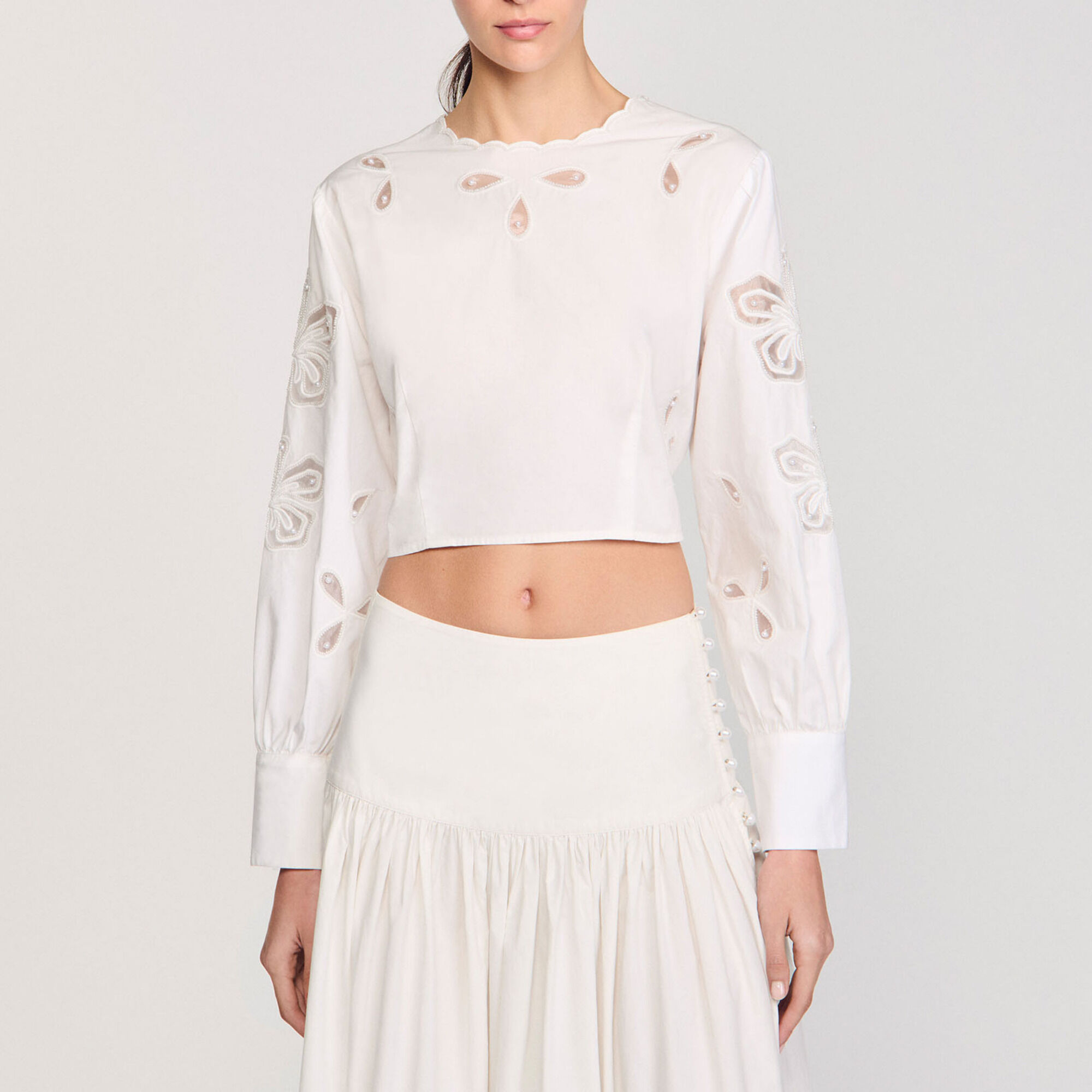 Poplin crop top